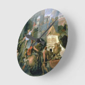 Der Triumph Alexanders oder der Eingang Alexas Runde Wanduhr (Winkel)