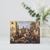 Der Triumph der Mitglieder von Hogarth William Postkarte (Stehend Vorderseite)