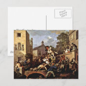 Der Triumph der Mitglieder von Hogarth William Postkarte (Vorne/Hinten)