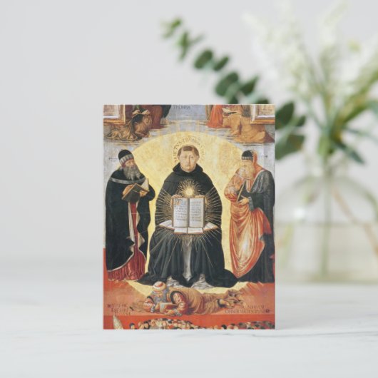 Der Triumph des hl. Thomas Aquinas Postkarte (Stehend Vorderseite)