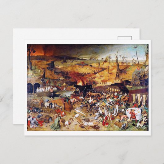 Der Triumph des Todes, Pieter Bruegel Postkarte (Vorne/Hinten)