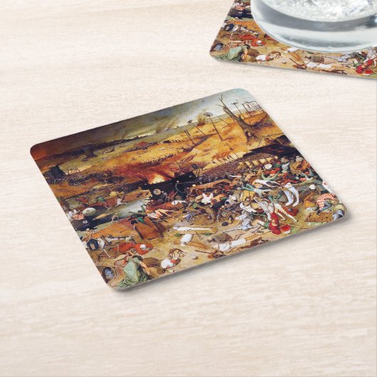 Der Triumph des Todes, Pieter Bruegel Rechteckiger Pappuntersetzer (angewinkelt)