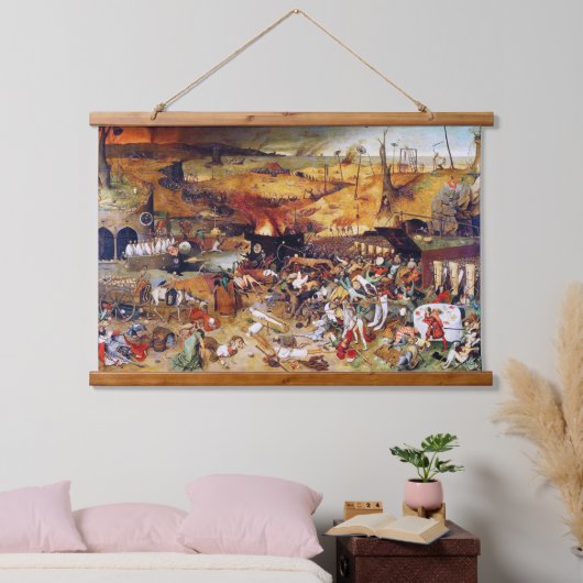 Der Triumph des Todes, Pieter Bruegel Wandteppich Mit Holzrahmen (Schlafzimmer)