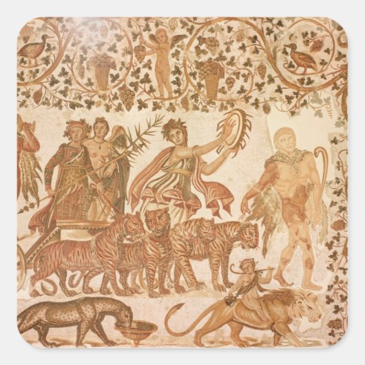 Der Triumph Dionysos Quadratischer Aufkleber (Vorderseite)