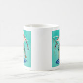 Der Triumph eines jungen Anglers Kaffeetasse (Mittel)