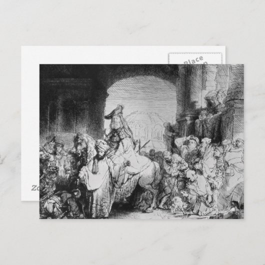 Der Triumph Mordecais, c.1640 Postkarte (Vorne/Hinten)