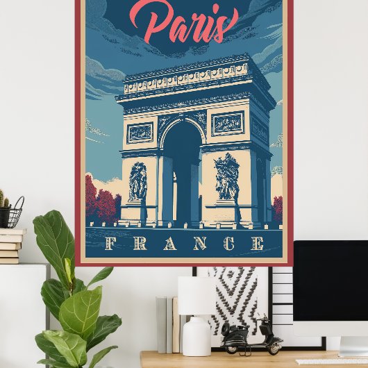 Der Triumphbogen Vintag Poster (Heimbüro)