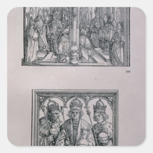 Der Triumphbogen von Kaiser Maximilian I Quadratischer Aufkleber (Vorderseite)