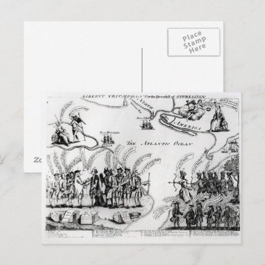 Der Triumphe der Freiheit oder der Fall Postkarte (Vorne/Hinten)