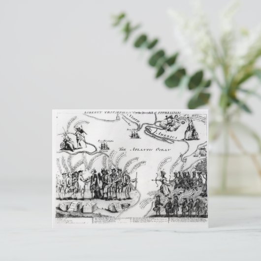 Der Triumphe der Freiheit oder der Fall Postkarte (Stehend Vorderseite)