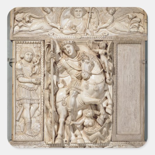 Der Triumphe des Kaisers Quadratischer Aufkleber (Vorderseite)