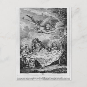 Der Troelfth Cake, die erste Teilung Polens Postkarte