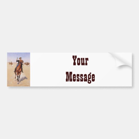 Der Trooper von Frederic Remington Autoaufkleber (Vorne)