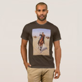 Der Trooper von Frederic Remington T-Shirt (Vorne ganz)