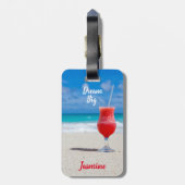 Der tropische Blaue Ozean Traum Big Gepäckanhänger (Rückseite vertikal)