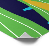 Der tropische Dschungel verlasse mit Papageien. Su Poster (Ecke)