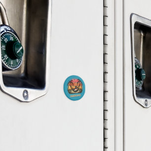 Der tropische Fluchtzirkel der Coolen Katze tagträ Magnet