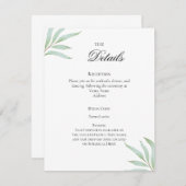 Der Tropische Minimalist Details Begleitkarte (Vorne/Hinten)