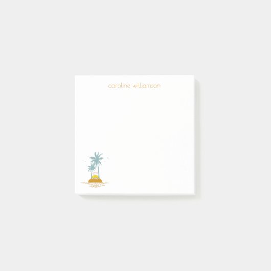 Der tropische Ozean und die Palmen Personalisiert Post-it Klebezettel (Vorderseite)