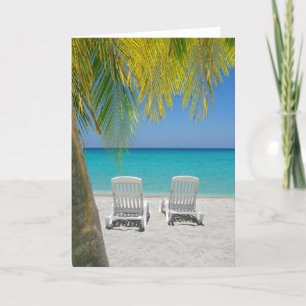 Der tropische Paradiesstrand in der Karibik Karte