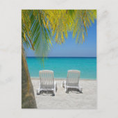 Der tropische Paradiesstrand in der Karibik Postkarte (Vorderseite)