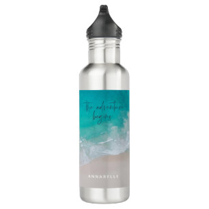 Der tropische Sandstrand personalisiert das Abente Edelstahlflasche