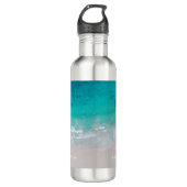 Der tropische Sandstrand personalisiert das Abente Edelstahlflasche (Vorderseite)