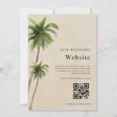 Der tropische Sandstrand von Palm Tree versammelt  Einladung (Rückseite)