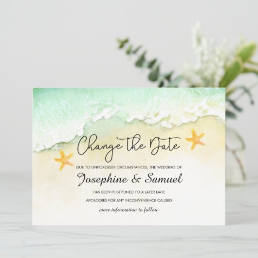 Der tropische Sommer des Ozeans verändert das Datu Einladung (Stehend Vorderseite)