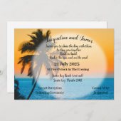 Der tropische Sonnenuntergang am Strand Einladung (Vorne/Hinten)