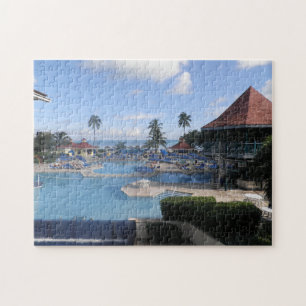 Der tropische Strand der Bahamas. Puzzle