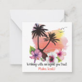 Der tropische Strand macht Düfte zu einem echten A Mitteilungskarte (Vorderseite)