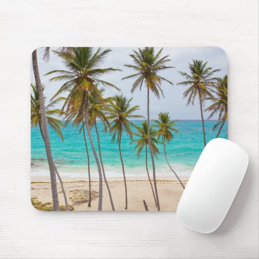 Der tropische Strand mit Palmen Mousepad (Mit Mouse)