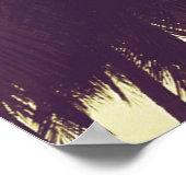 Der tropische Strand mit Palmenblättern Poster (Ecke)