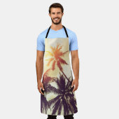 Der tropische Strand mit Palmenblättern Schürze (Getragen)