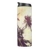 Der tropische Strand mit Palmenblättern Thermosbecher (Nach rechts gedreht)