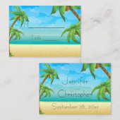 Der tropische Strand und der Palmenhain Platzkarte (Vorne/Hinten)
