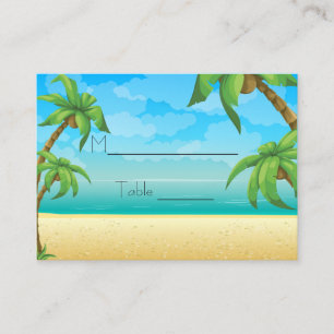Der tropische Strand und der Palmenhain Platzkarte