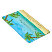 Der tropische Strand und die Palmen Save the Date Magnet (Rechte Seite)