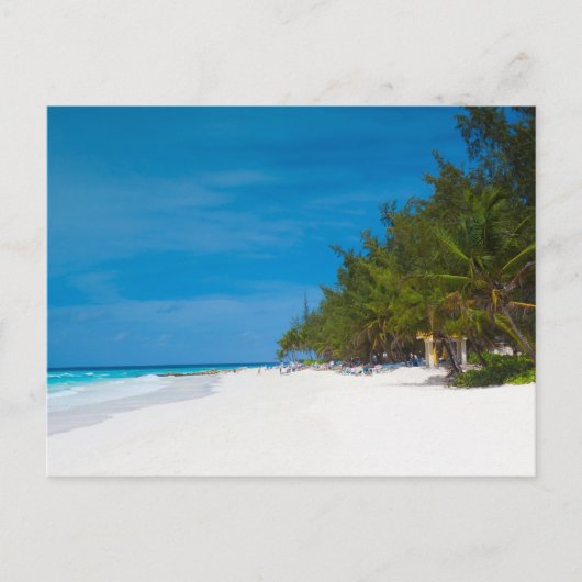 Der tropische Strand von Barbados Postkarte (Vorderseite)