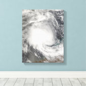 Der tropische Zyklon Nicholas nähert sich Australi Leinwanddruck (Insitu (Holzboden))