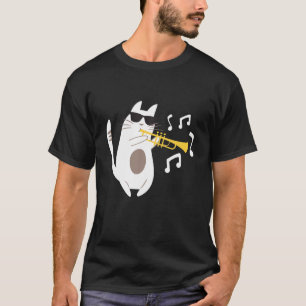 Der Trumpeter Cat Trumpet Player Marching Band T S T-Shirt