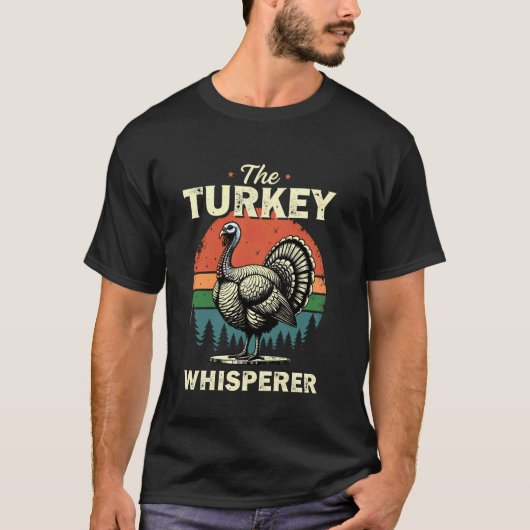 Der Truthahn-Flüsterer Vintage-Kochen Erntedankfes T-Shirt (Vorderseite)