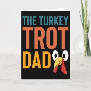 Der Truthahn-Trott-Vater-Father's Day-Lauf Thanksg Karte