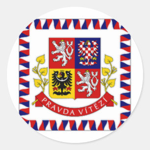 Der Tschechische Republik-Präsident Flag Runder Aufkleber