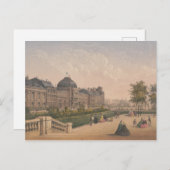 Der Tuileries Palace, Paris, Frankreich Lithograph Postkarte (Vorne/Hinten)