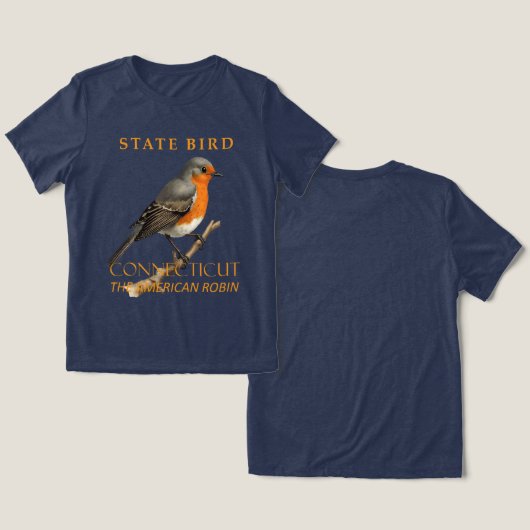Der Turdus ist ein Wanderroman Tri-Blend Shirt (Design Vorderseite & Rückseite)