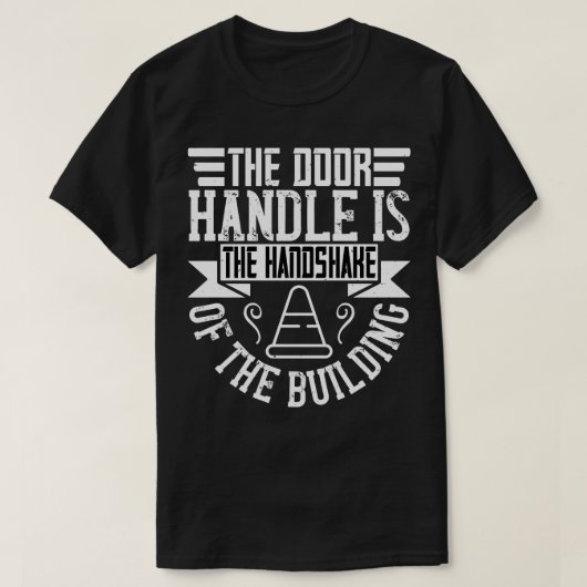Der Türgriff ist der Handschlag. T-Shirt (Design vorne)
