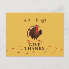 Der türkische Erntedank in allen Dingen dankt Feiertagspostkarte