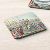 Der türkische Sultan, der seine Janissaries Getränkeuntersetzer (Linke Seite)